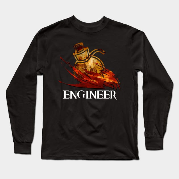 GW2 Engineer profession Fantasy medieval Wars MMORPG gamer Long Sleeve T-Shirt by Asiadesign